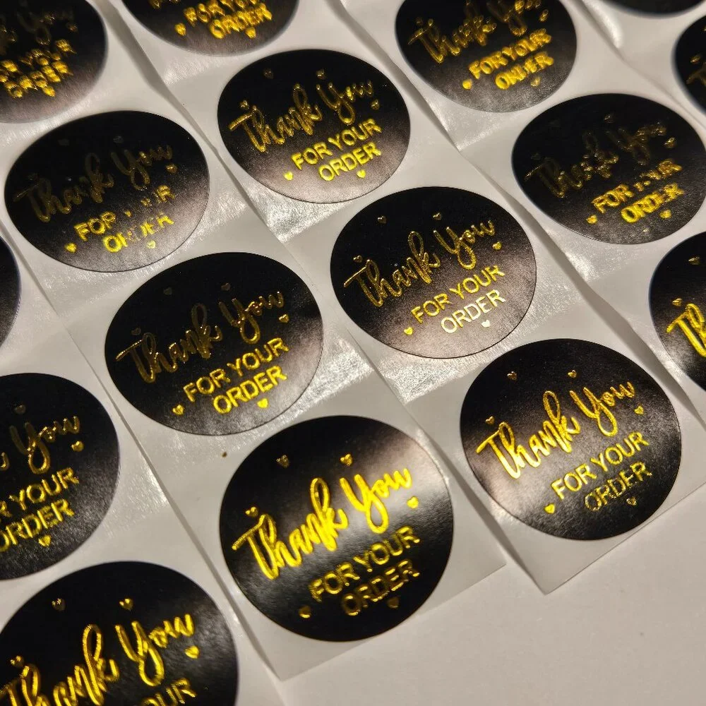 200 thank you for your order stickers size 1”